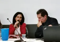Cinzia Tesio al salone del libro con lo scrittore Alessandro Dutto (Araba Fenice)